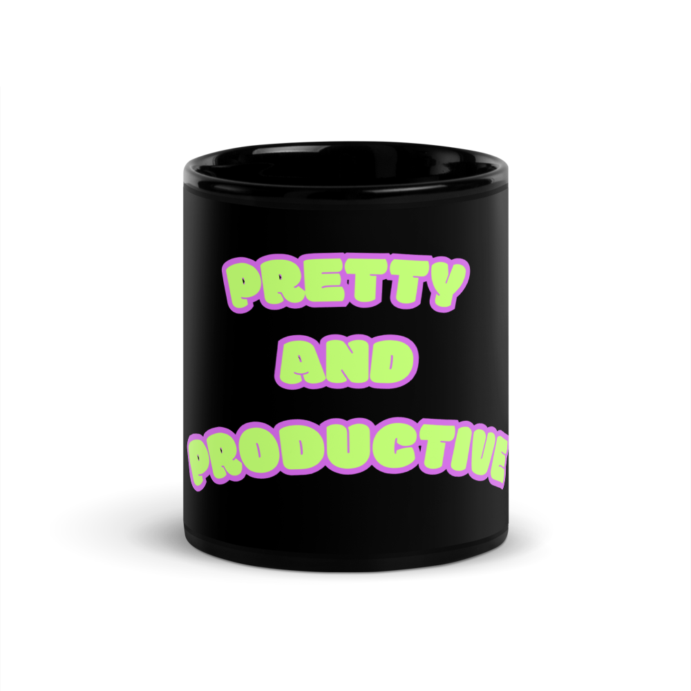 Pretty and Productive Mug (Black)
