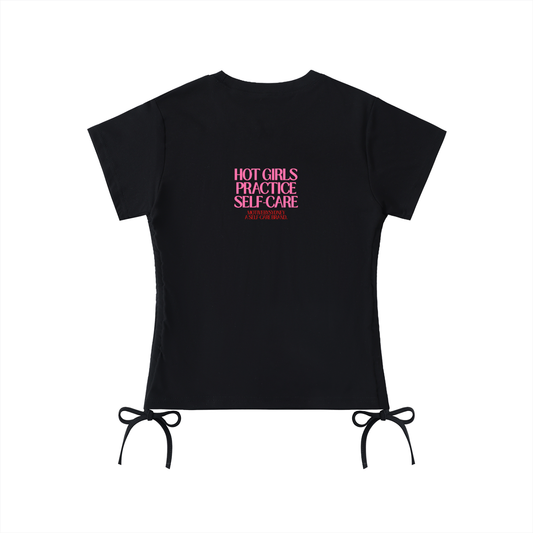 Hot Girls Drawstring Bodycon T-Shirt