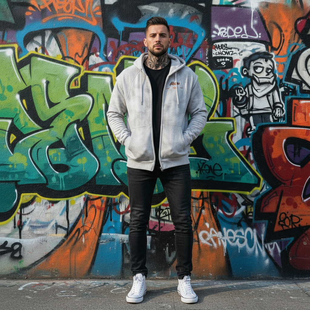 Tie-Die Zip-Up Hoodie