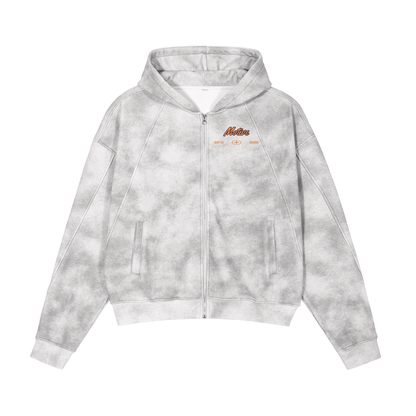 Tie-Die Zip-Up Hoodie
