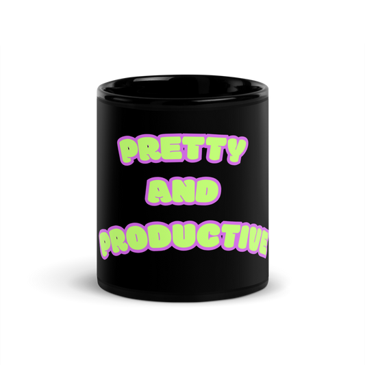 Pretty and Productive Mug (Black)
